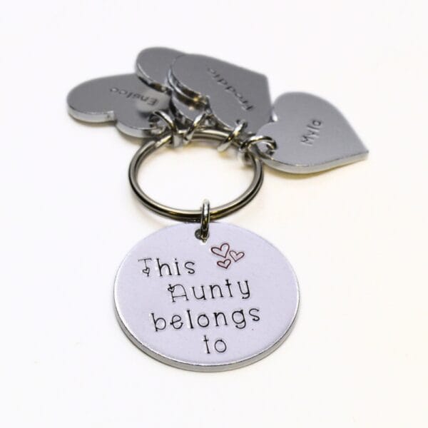 Stamped With Love - This Aunty belongs to personalised keyring