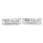 Pain is Temporary... Pride is Forever! Hand Stamped Trainer Tags – Triathlon Edition