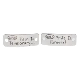 Stamped With Love - Pain is Temporary... Pride is Forever! Hand Stamped Trainer Tags – Triathlon Edition