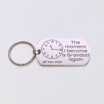 The moment I became a Grandad again Personalised Engraved Keyring