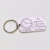 The Pink Pineapple - The moment I became a Mummy Laser Engraved Personalised Keyring