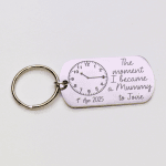 The moment I became a Mummy Engraved Keyring