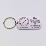 The moment I became a Grandad Personalised Engraved Keyring
