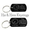 The Pink Pineapple - The Moment We Became Parents – His & Hers Keyrings
