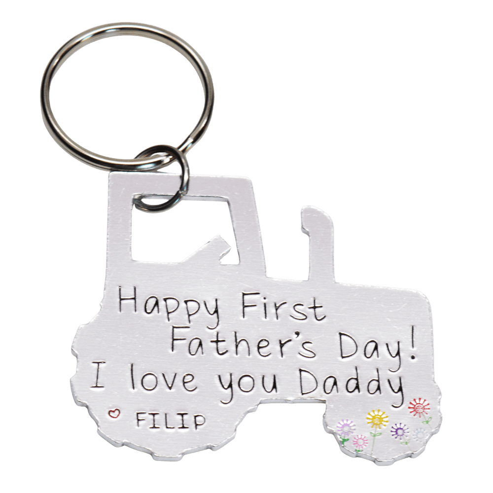 Stamped With Love - Happy Father's Day Tractor Keyring