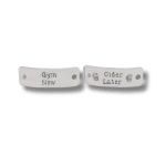 Hand Stamped Gym Now, Cider Later Trainer Tags
