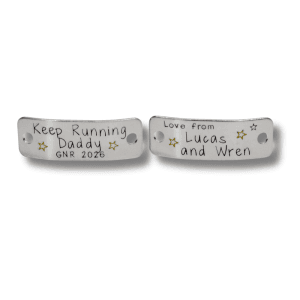 Stamped With Love - Keep Running Daddy Personalised Shoe Tags