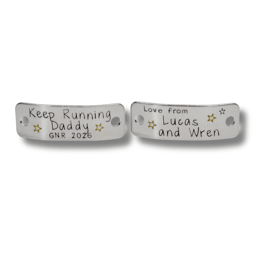 Stamped With Love - Keep Running Daddy Personalised Shoe Tags