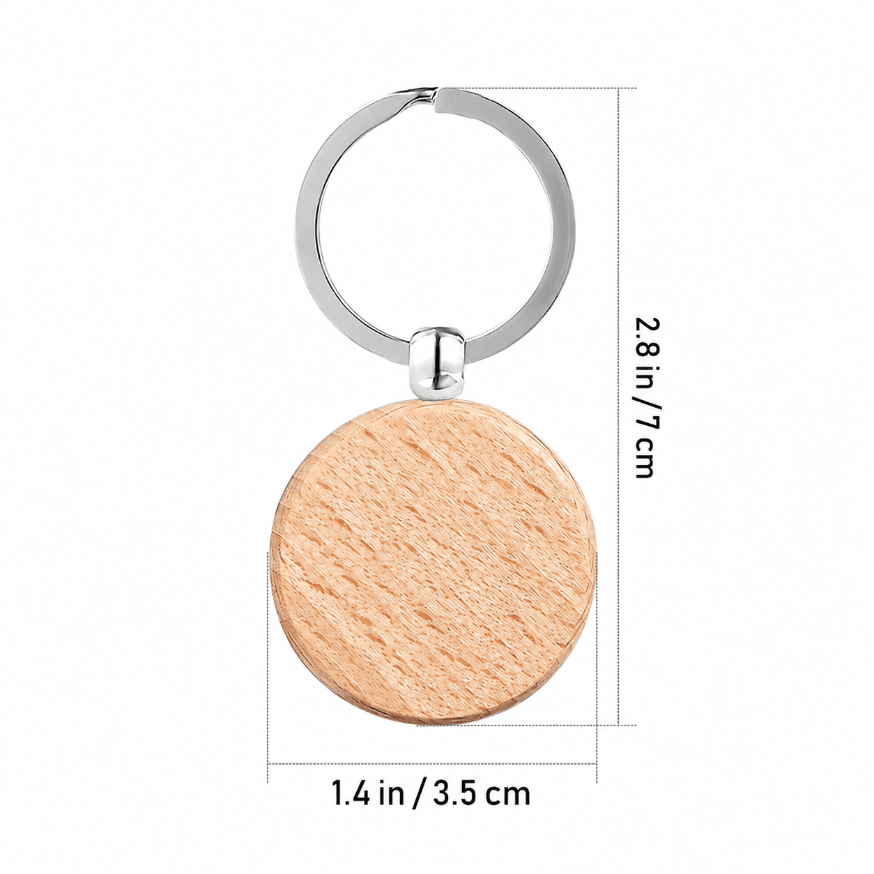 The Pink Pineapple - Wooden Keyring Blanks – Round 40mm