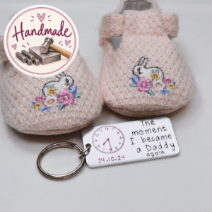 Stamped With Love - The moment I became a Daddy again personalised keyring