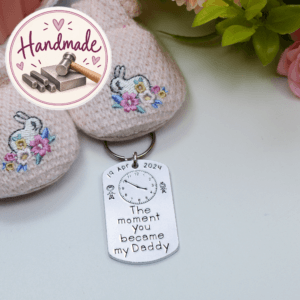 Stamped With Love - Moment you became my Daddy Personalised Keyring