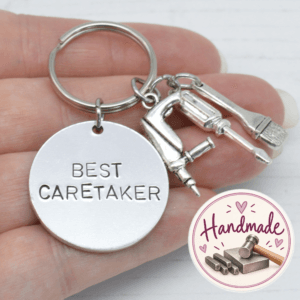 Stamped With Love - Best Caretaker Keyring End of Term Gift