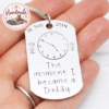 Stamped With Love - The moment I became a Daddy personalised Keyring