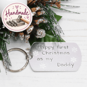 Stamped With Love - Happy first Christmas as my Daddy Keyring