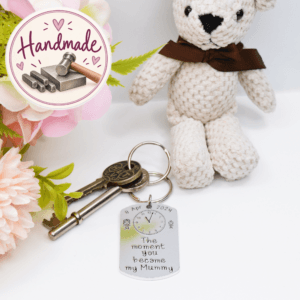 Stamped With Love - The moment I became a Mummy personalised Keyring